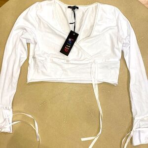 dELiA*s by Dolls Kill Pretty Fly Wrap Front Crop Top